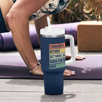 Funny Retirement Gifts For Men Tumbler With Handle I Thought I Retired But Now I Just Work For My Wife