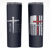 Personalized Christian Gifts For Men Skinny Tumbler Custom Name Man Of God Bible Verse Religious Gift