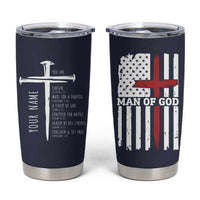Personalized Christian Gifts For Men Tumbler Cup Custom Name Man Of God Bible Verse Religious Gift