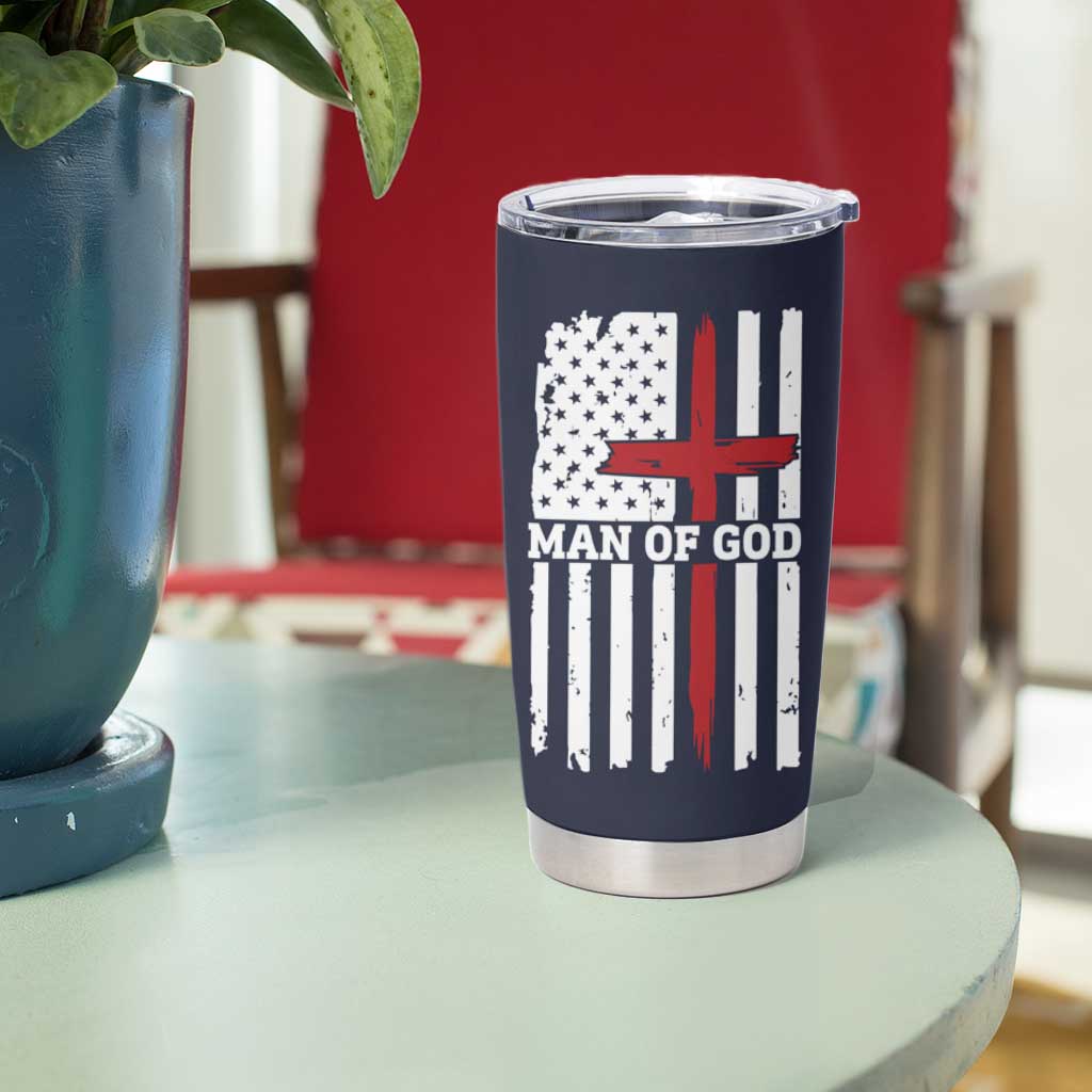 Personalized Christian Gifts For Men Tumbler Cup Custom Name Man Of God Bible Verse Religious Gift