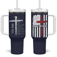 Personalized Christian Gifts For Men Tumbler With Handle Custom Name Man Of God Bible Verse Religious Gift