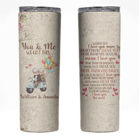 Personalized Couple Gift for Anniversary Skinny Tumbler Custome Name Vintage Romantic Elderly Couple