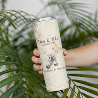 Personalized Couple Gift for Anniversary Skinny Tumbler Custome Name Vintage Romantic Elderly Couple