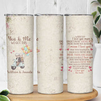 Personalized Couple Gift for Anniversary Skinny Tumbler Custome Name Vintage Romantic Elderly Couple
