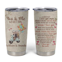 Personalized Couple Gift for Anniversary Tumbler Cup Custome Name Vintage Romantic Elderly Couple