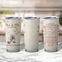 Personalized Couple Gift for Anniversary Tumbler Cup Custome Name Vintage Romantic Elderly Couple