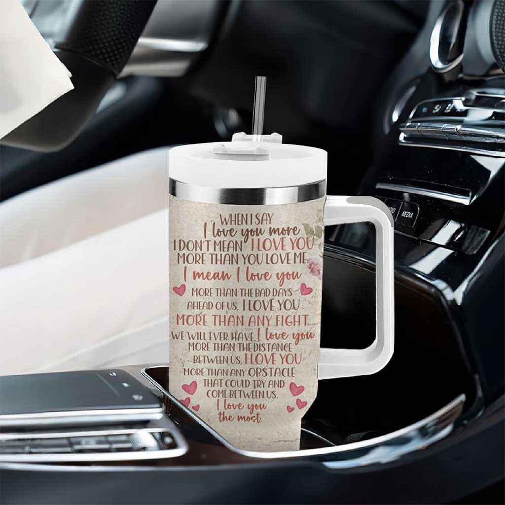 Personalized Couple Gift for Anniversary Tumbler With Handle Custome Name Vintage Romantic Elderly Couple