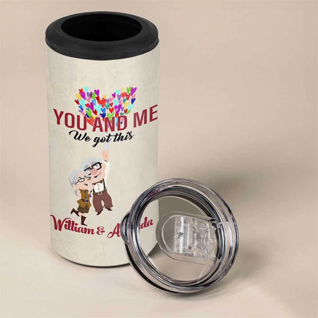 Personalized Anniversary Gift for Wife 4 in 1 Can Cooler Tumbler Custome Name To My Wife Love Quote From Husband