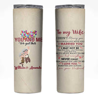 Personalized Anniversary Gift for Wife Skinny Tumbler Custome Name To My Wife Love Quote From Husband