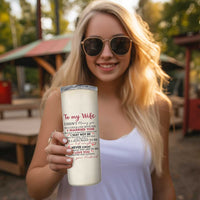 Personalized Anniversary Gift for Wife Skinny Tumbler Custome Name To My Wife Love Quote From Husband