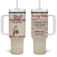 Personalized Anniversary Gift for Wife Tumbler With Handle Custome Name To My Wife Love Quote From Husband
