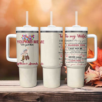 Personalized Anniversary Gift for Wife Tumbler With Handle Custome Name To My Wife Love Quote From Husband