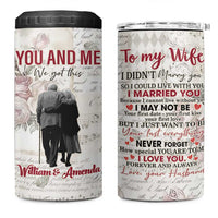 Personalized Anniversary Gift for Wife 4 in 1 Can Cooler Tumbler Custome Name Forever Married Love From Husband