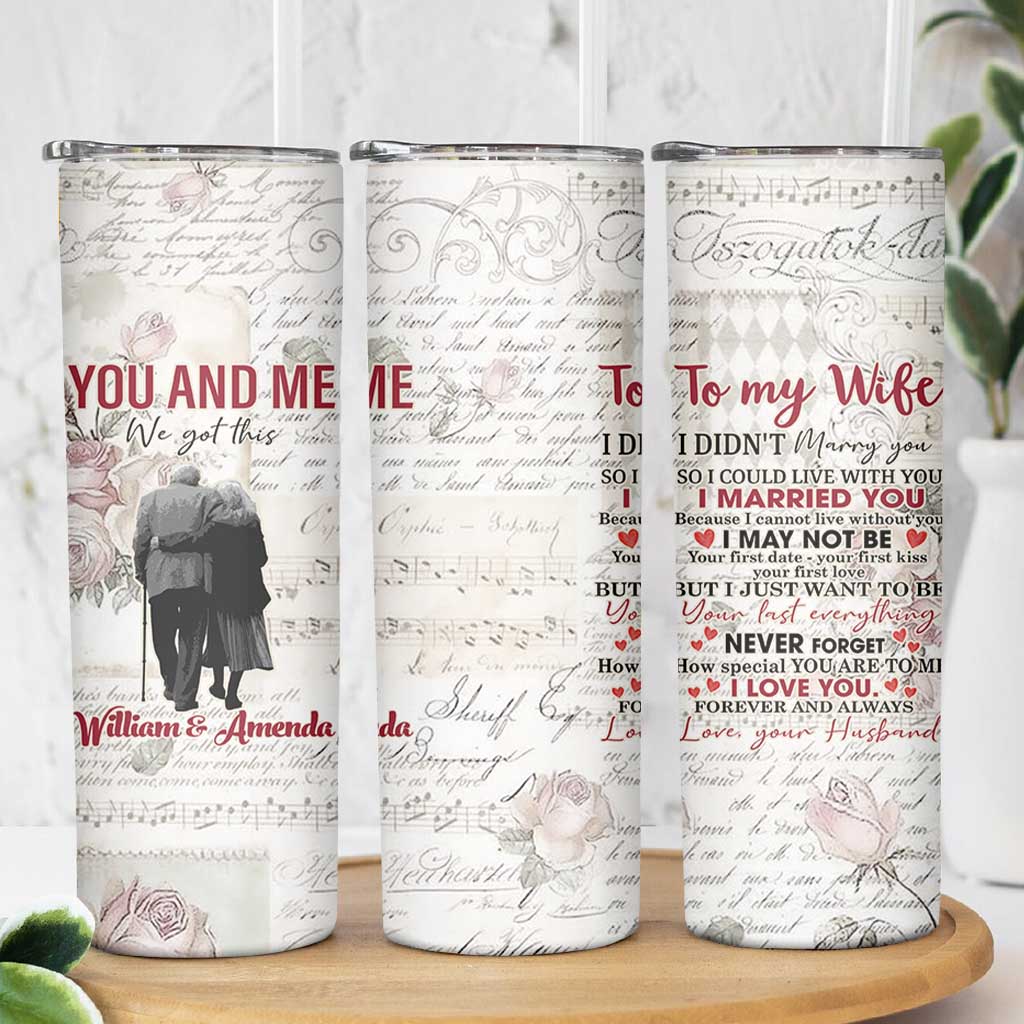 Personalized Anniversary Gift for Wife Skinny Tumbler Custome Name Forever Married Love From Husband