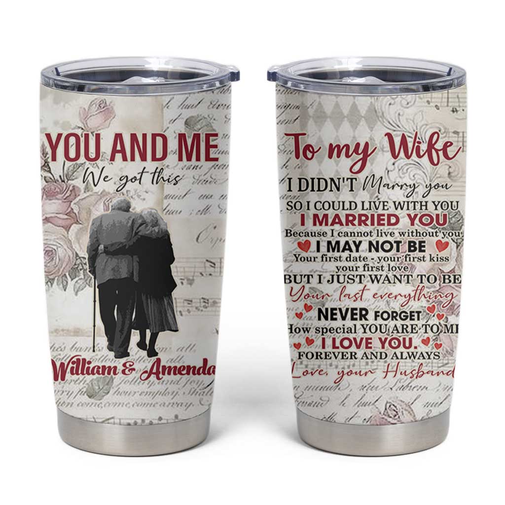 Personalized Anniversary Gift for Wife Tumbler Cup Custome Name Forever Married Love From Husband