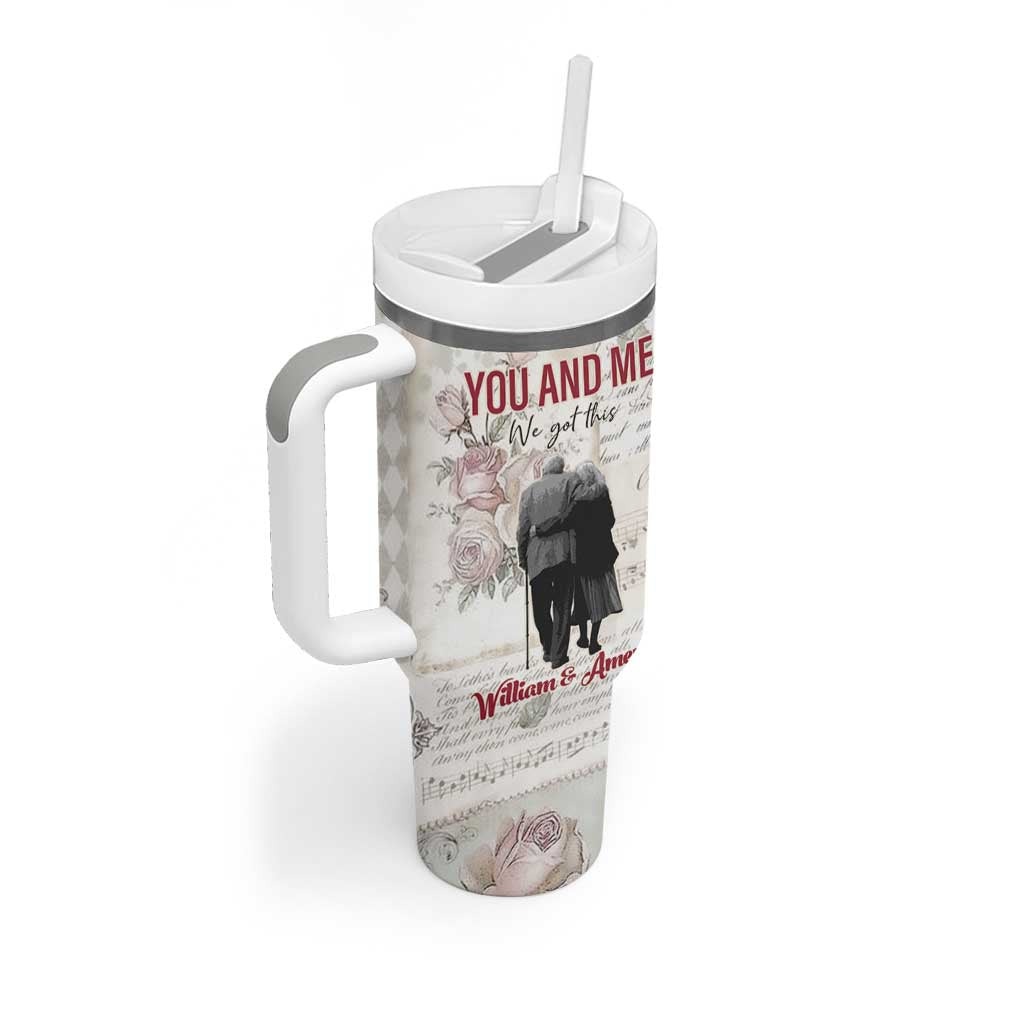 Personalized Anniversary Gift for Wife Tumbler With Handle Custome Name Forever Married Love From Husband
