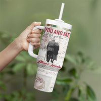 Personalized Anniversary Gift for Wife Tumbler With Handle Custome Name Forever Married Love From Husband