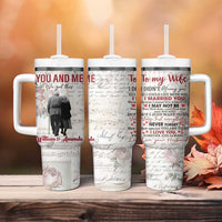 Personalized Anniversary Gift for Wife Tumbler With Handle Custome Name Forever Married Love From Husband