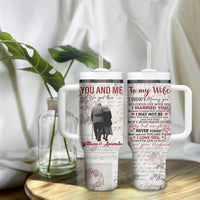 Personalized Anniversary Gift for Wife Tumbler With Handle Custome Name Forever Married Love From Husband
