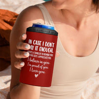 Romantic Gift for Her 4 in 1 Can Cooler Tumbler Love Reminder Appreciation Message I Love You