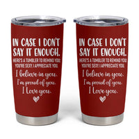 Romantic Gift for Her Tumbler Cup Love Reminder Appreciation Message I Love You
