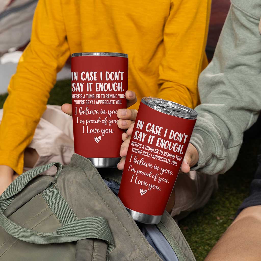 Romantic Gift for Her Tumbler Cup Love Reminder Appreciation Message I Love You
