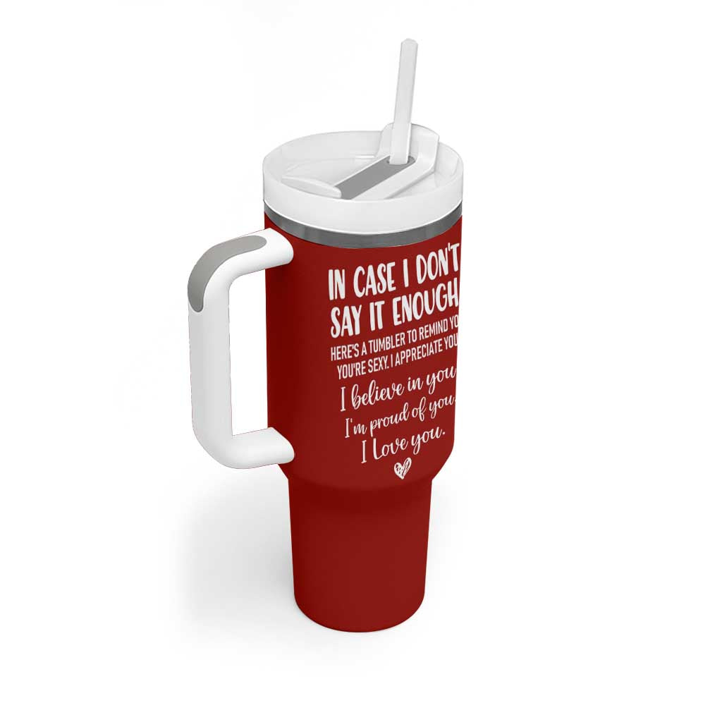 Romantic Gift for Her Tumbler With Handle Love Reminder Appreciation Message I Love You