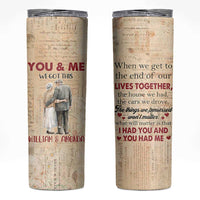 Personalized Anniversary Gift Skinny Tumbler Custome Name You And Me Forever Love
