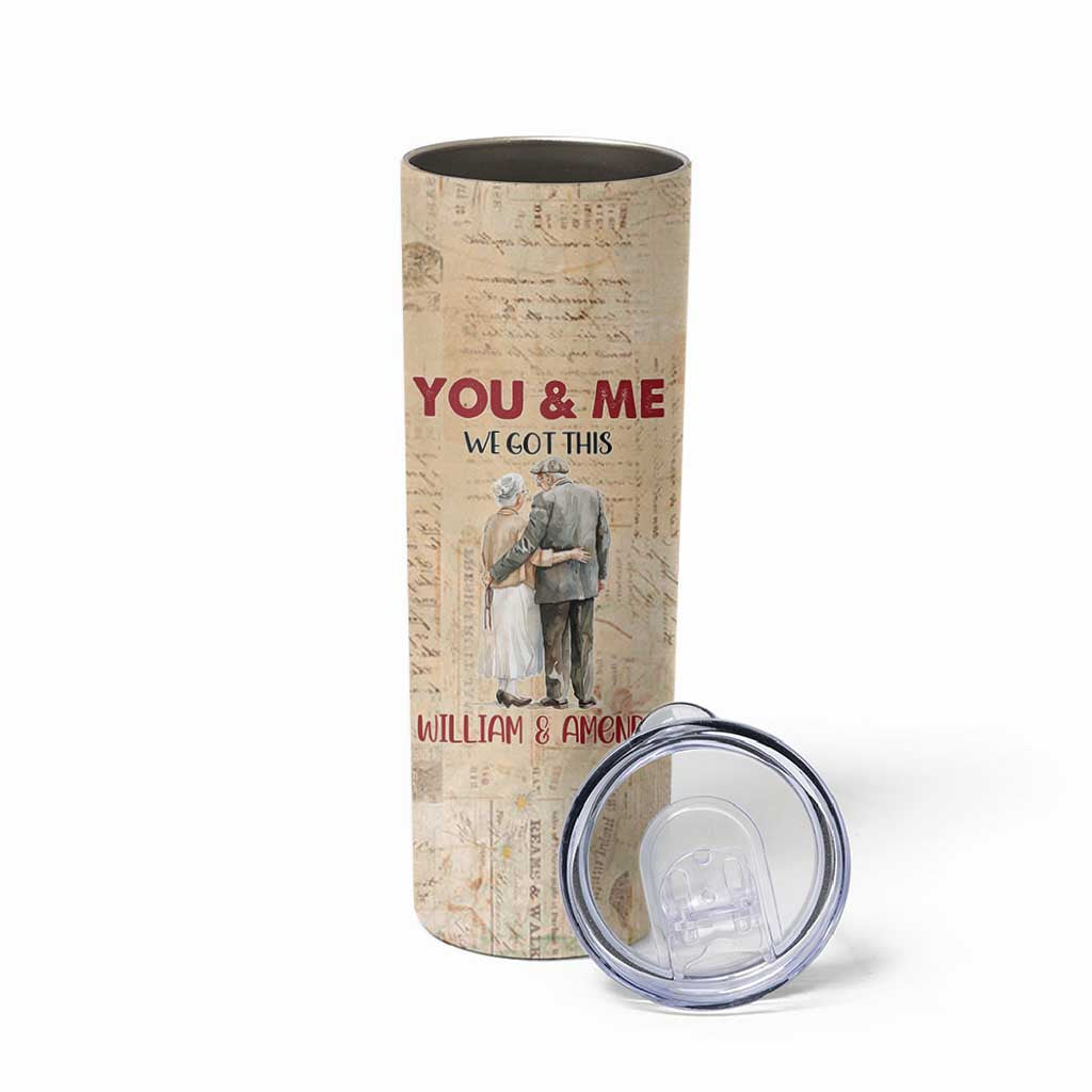 Personalized Anniversary Gift Skinny Tumbler Custome Name You And Me Forever Love