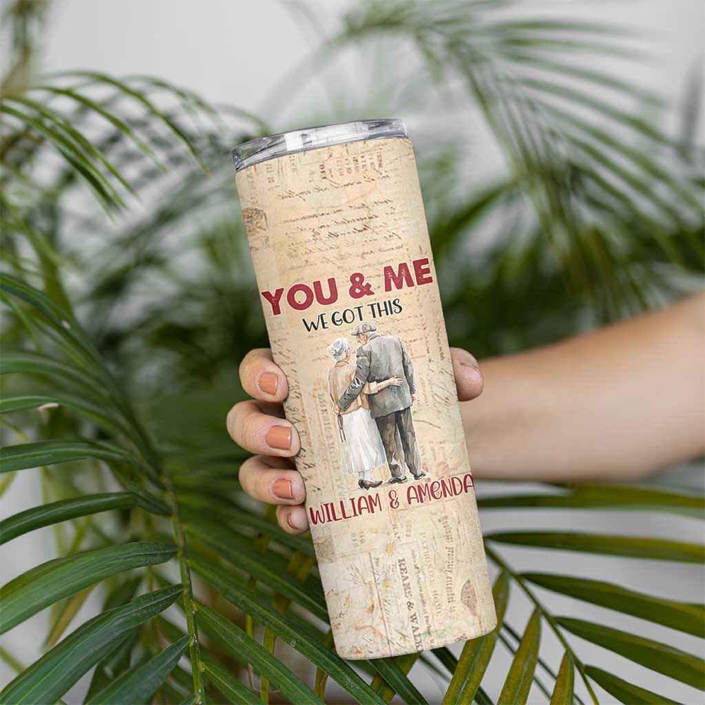 Personalized Anniversary Gift Skinny Tumbler Custome Name You And Me Forever Love