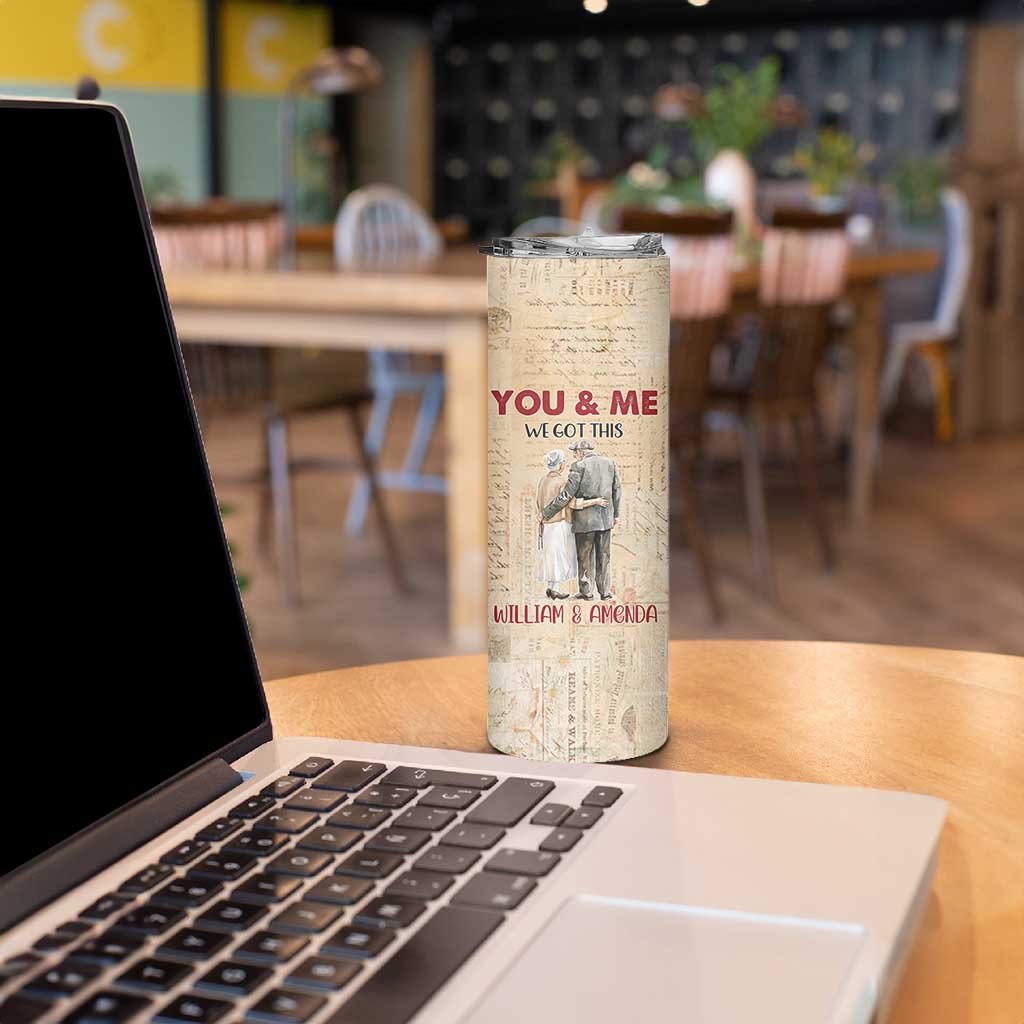 Personalized Anniversary Gift Skinny Tumbler Custome Name You And Me Forever Love