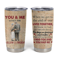 Personalized Anniversary Gift Tumbler Cup Custome Name You And Me Forever Love