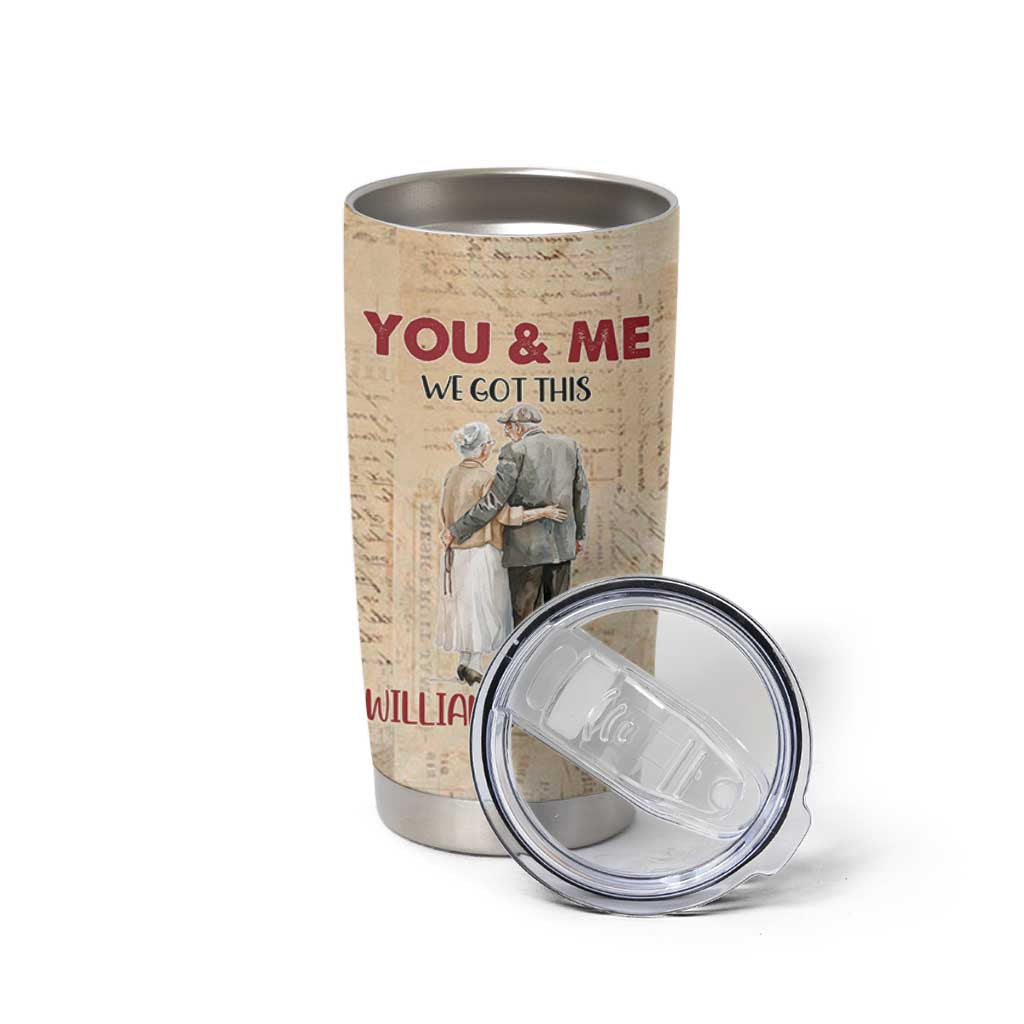 Personalized Anniversary Gift Tumbler Cup Custome Name You And Me Forever Love