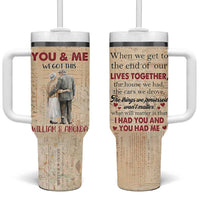 Personalized Anniversary Gift Tumbler With Handle Custome Name You And Me Forever Love