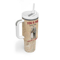 Personalized Anniversary Gift Tumbler With Handle Custome Name You And Me Forever Love