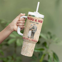 Personalized Anniversary Gift Tumbler With Handle Custome Name You And Me Forever Love