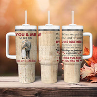 Personalized Anniversary Gift Tumbler With Handle Custome Name You And Me Forever Love