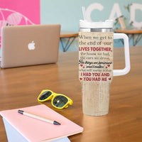 Personalized Anniversary Gift Tumbler With Handle Custome Name You And Me Forever Love
