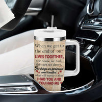 Personalized Anniversary Gift Tumbler With Handle Custome Name You And Me Forever Love