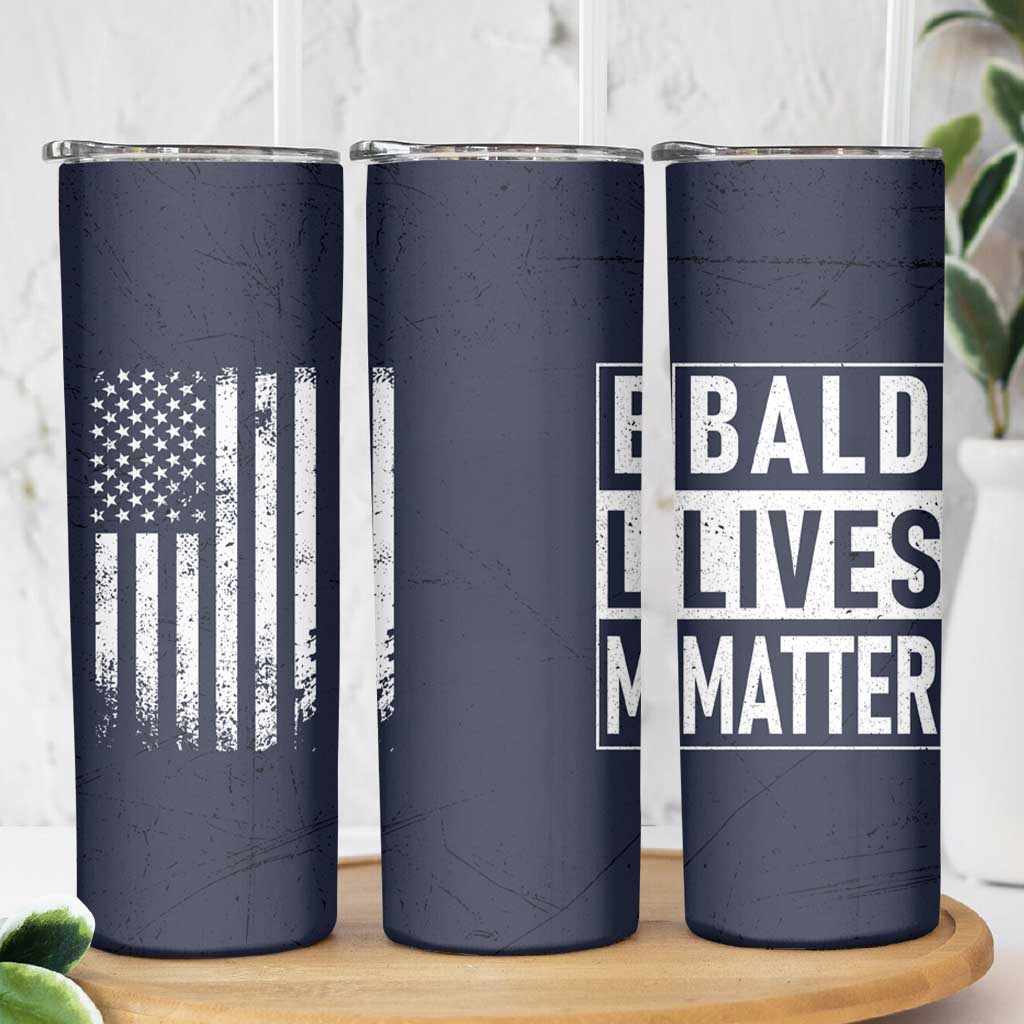 Funny Dad Gifts Skinny Tumbler Bald Lives Matter Gag Gift Rude Mug