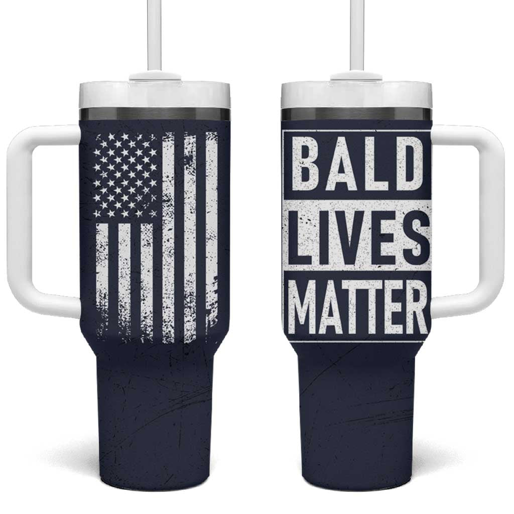 Funny Dad Gifts Tumbler With Handle Bald Lives Matter Gag Gift Rude Mug