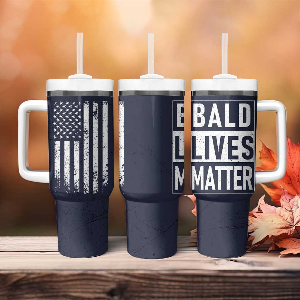 Funny Dad Gifts Tumbler With Handle Bald Lives Matter Gag Gift Rude Mug