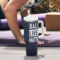 Funny Dad Gifts Tumbler With Handle Bald Lives Matter Gag Gift Rude Mug