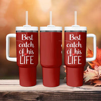 Wedding Anniversary Tumbler With Handle For Her Matching Couple Gift