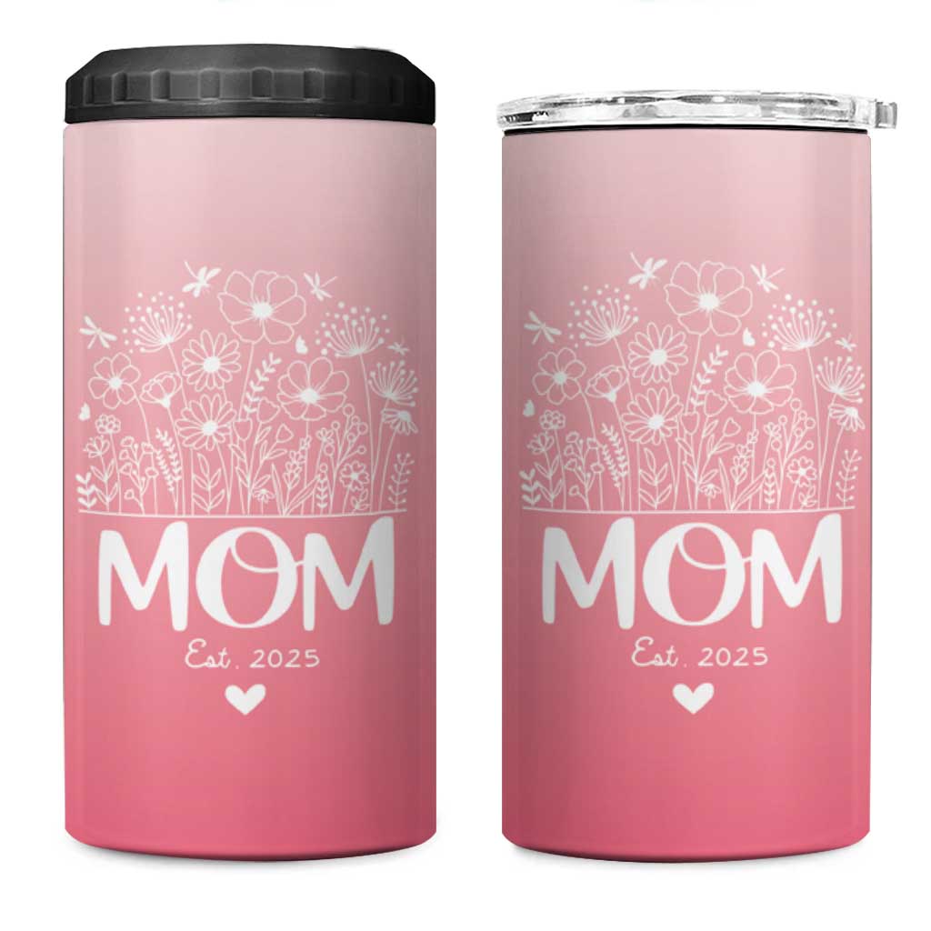 Mothers Day Gifts For New Mom 2025 4 in 1 Can Cooler Tumbler First Time Mom Pregnant Mommy Expecting Mother Pink