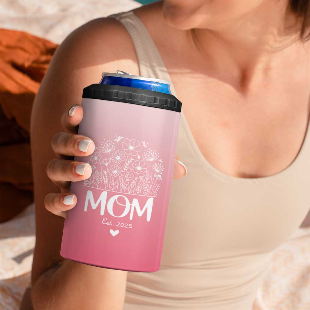 Mothers Day Gifts For New Mom 2025 4 in 1 Can Cooler Tumbler First Time Mom Pregnant Mommy Expecting Mother Pink