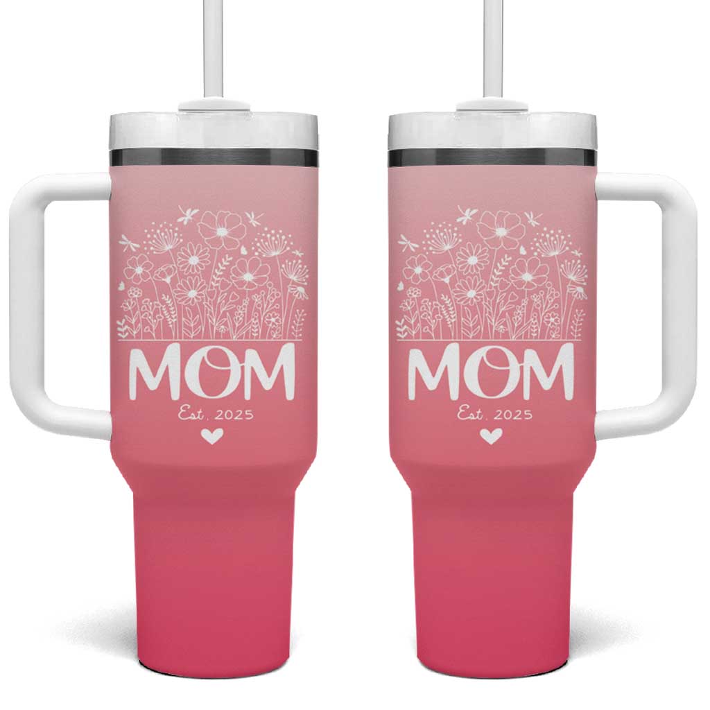 Mothers Day Gifts For New Mom 2025 Tumbler With Handle First Time Mom Pregnant Mommy Expecting Mother Pink