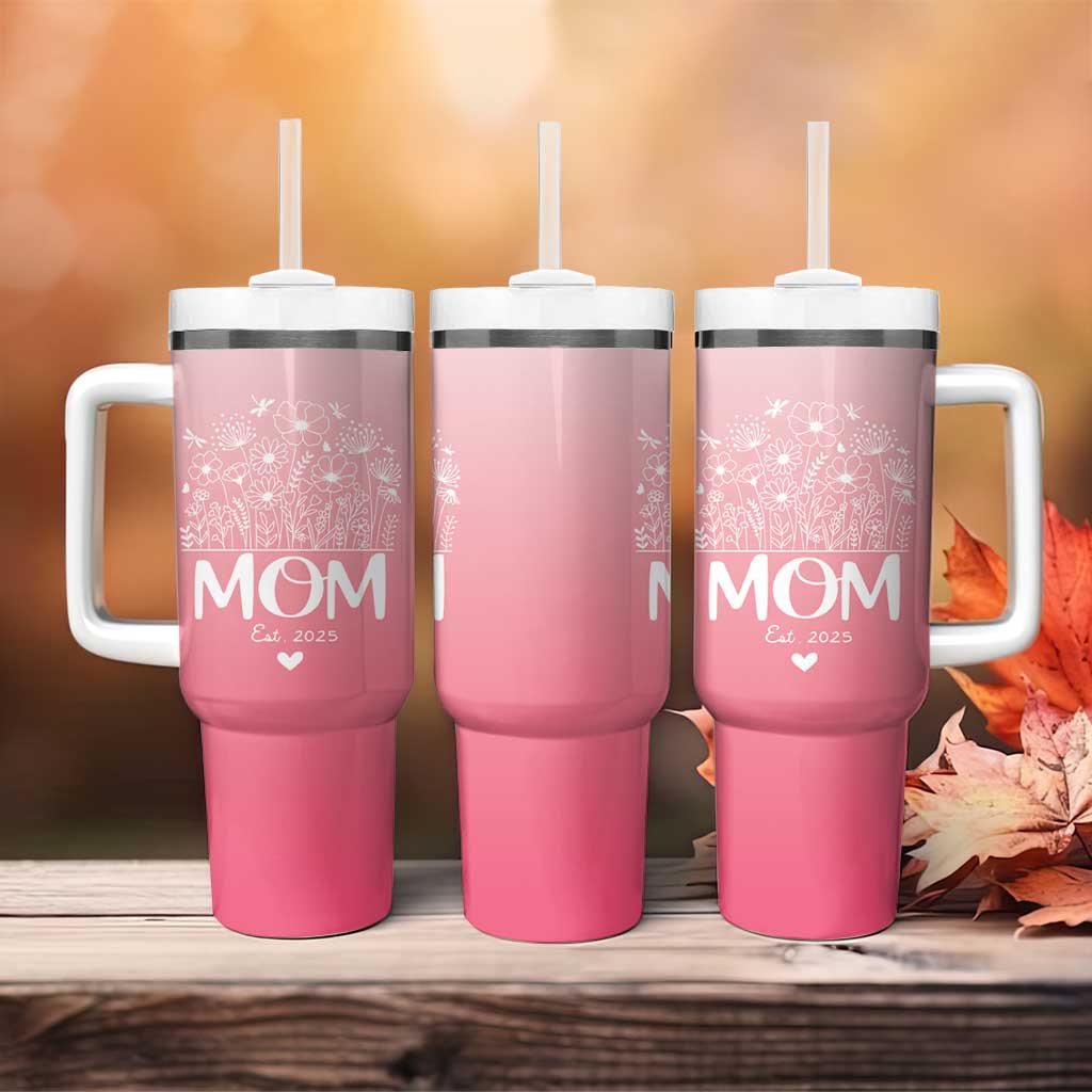 Mothers Day Gifts For New Mom 2025 Tumbler With Handle First Time Mom Pregnant Mommy Expecting Mother Pink