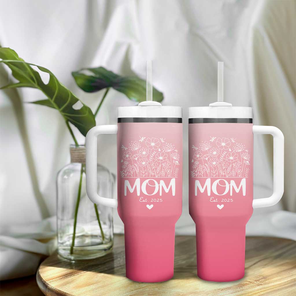 Mothers Day Gifts For New Mom 2025 Tumbler With Handle First Time Mom Pregnant Mommy Expecting Mother Pink