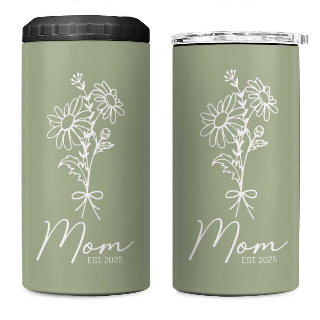 Mothers Day Gifts For New Mom 2025 4 in 1 Can Cooler Tumbler Flower First Time Mom Gift